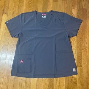 Carhartt Women's Scrub Force Pocket Rugged Flex V-Neck Solid Top D Ring 2XL